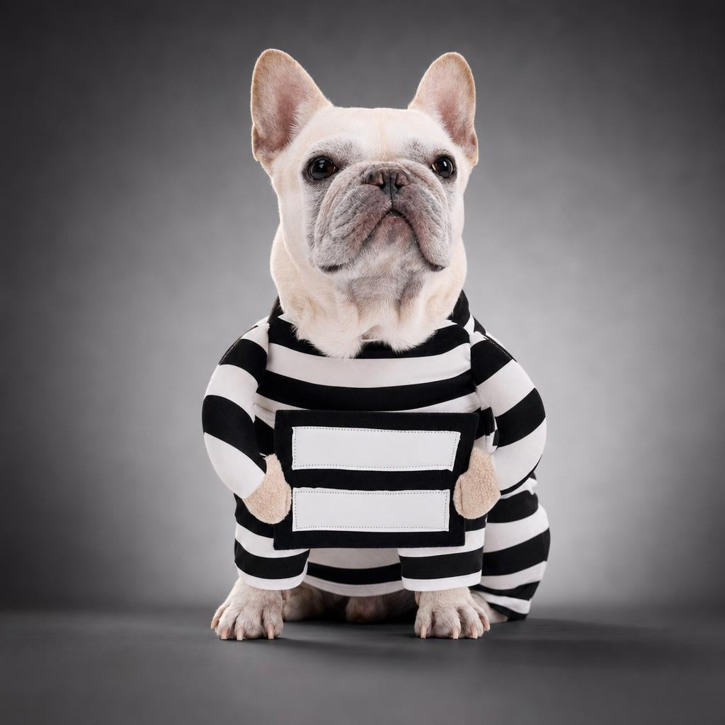 Funny Prisoner Halloween Costume for Dogs