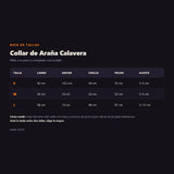 Tabla de tallas del collar de arana
